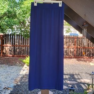 NWT - Liz Claiborne Blue Maxi Skirt Size L